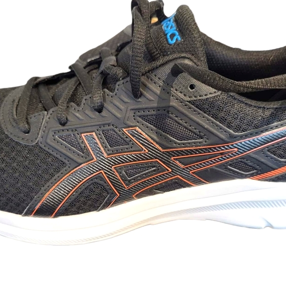 ASICS Men's 11.5 Jolt 3 Black/Reborn Blue Lace Tie Active Tennis Shoes - Picture 4 of 7